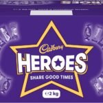 Cadbury Heroes 2 Kg (Pack of 2) Chocolate Bulk Sharing Box, Milk Chocolates Individually Wrapped,